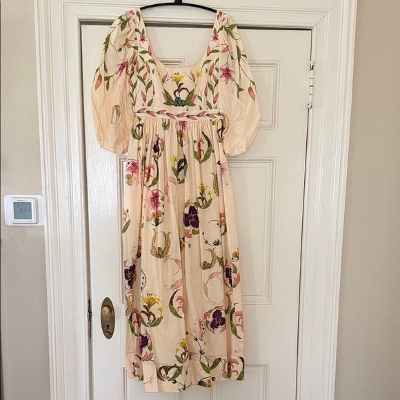 Agua by Agua Bendita Dresses & Skirts - Agua by Agua Bendita Floral Maxi Dress - Cream and Pink